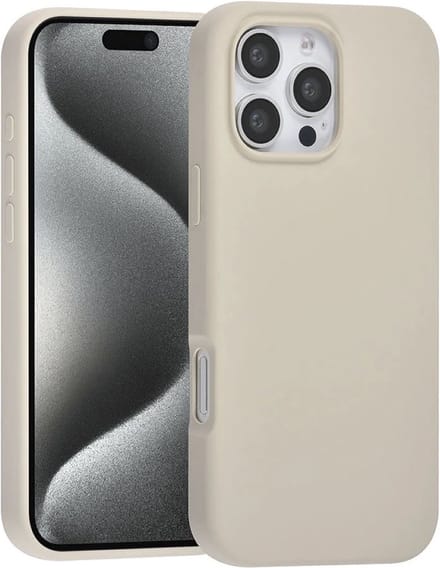 Multimedia & Accessoires Premium Siliconen TPU Back Cover Case Hoesje geschikt voor Apple iPhone 16 Pro Max – Grijs – Zachte Plastic – Soft Case