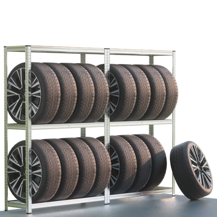 Bandenrek Set van 2 180x120x40cm gegalvaniseerd 795kg