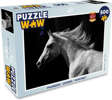 Puzzel Paarden - Dieren - Portret - Legpuzzel - Puzzel 500 stukjes