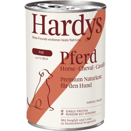 6x 400g Hardys Pure Paard natvoer voor honden