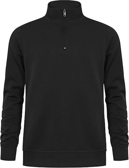 Unisex Troyer Trui met driekwartsrits Black - XS