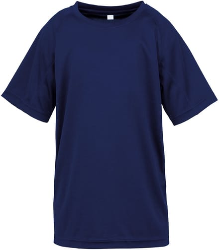 Spiro Childrens Boys Performance Aircool T-Shirt (Marine)