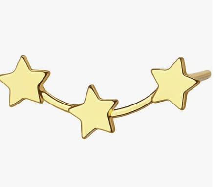 Kleine sterretjes oorbellen | goud gekleurd