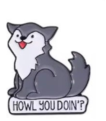 Pin Broche - enamel pin - kledingspeld - Howl wolf