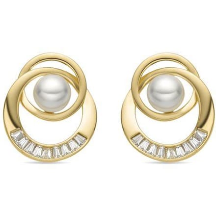 Luxenter Oorbellen met 18k goudfinish witte parel - Lebya