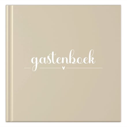 Fyllbooks - Gastenboek Invulboek - Universeel - Beige - 64 Pagina's