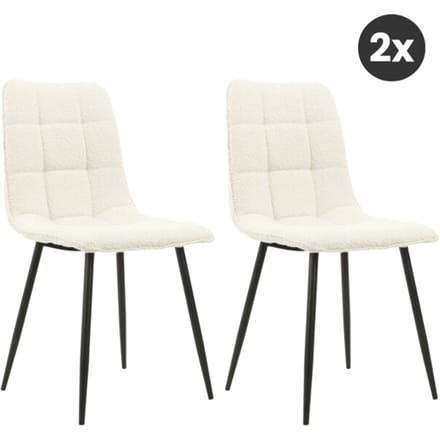 Multifurn 2x eetkamerstoel yerevan bouclé-