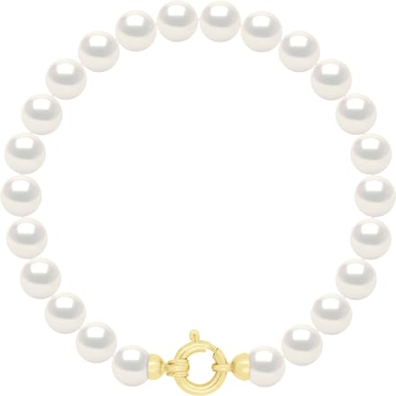 Armband Rij van Echte Gecultiveerde Zoetwaterparels Rond 6-7 mm