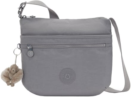 kipling schoudertas Basic Eyes Wide Open Arto Shoulderbag Inviting Grey grijs