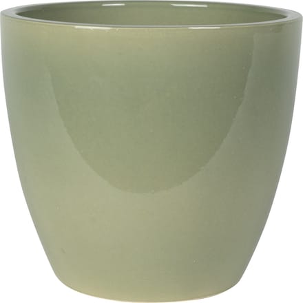 Ter Steege Bloempot - groen - Scandinavische look - glanzend - keramiek - 20 x 19 cm
