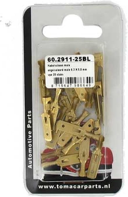 Kabelschoen 6.3x0.8 mm 25 stuks blister