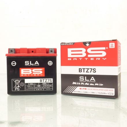 Batterie SLA BS Battery pour Scooter Sym 50 Red Devil 2003 à 2014 YTZ7S / 12V 6.3Ah Neuf