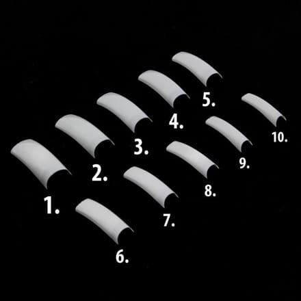 Allepaznokcie - Korte Witte Tips - 60 stuks - Maat Nr 6
