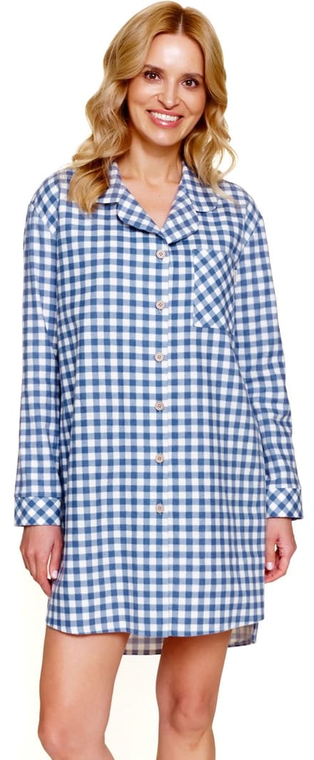 Doctor Nap Nachthemd Flanel Blue Jeans TM.7300 S / M
