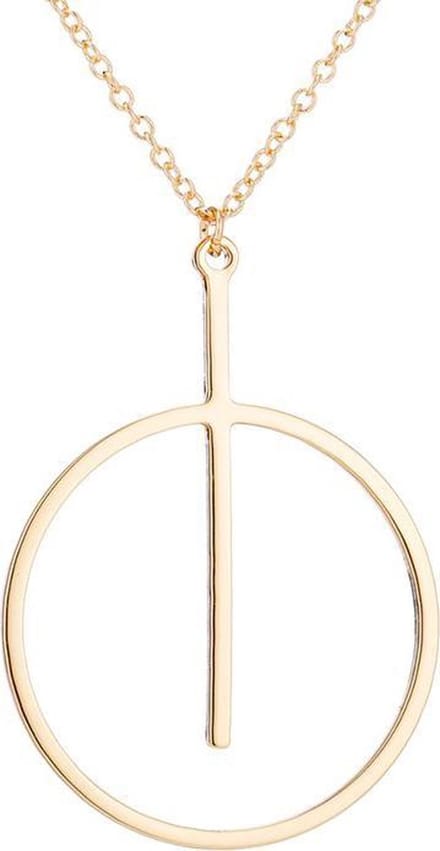 24/7 Jewelry Collection Bar Cirkel Ketting - Goudkleurig