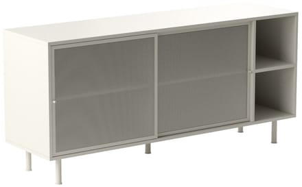 Dressoir Metaal Greige - Schuifdeuren - 45x160x75cm - Veep - Giga Living