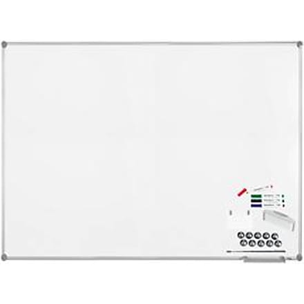 MAUL whiteboard Premium 2000 SET, zilver, met kunststof coating, 1000 x 1500 mm