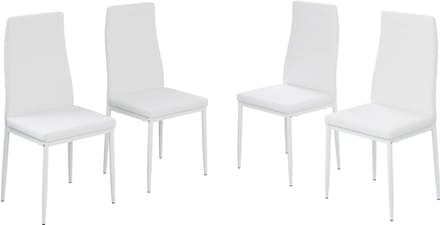 Vicco Grand Eetkamerstoel – 42.5 x 48 cm Set van 4 Wit