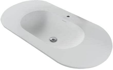 Begonia wastafel – 100x1,2x52,5 cm – mat wit – 1 wasbak