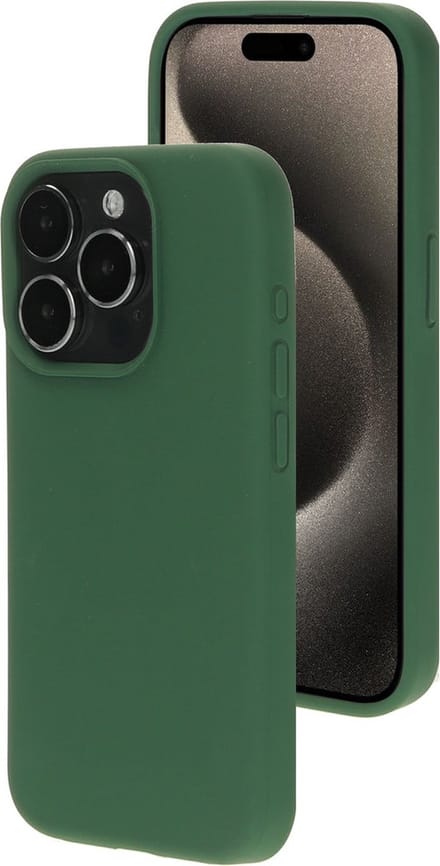 Mobiparts hoesje geschikt voor de Apple iPhone 15 Pro - Siliconen - Groen