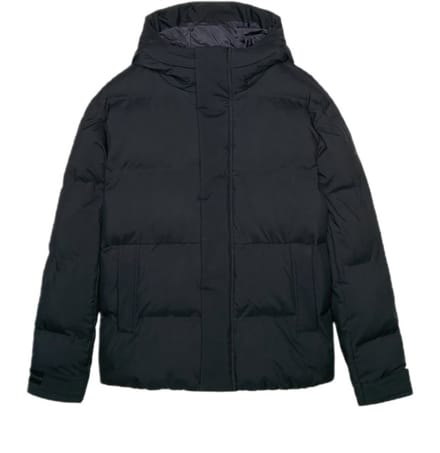 4F Heren Winterdonspufferjack Zwart XXL - Synthetisch Dons, Lichtgewicht & Isolerend