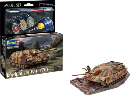 Revell Modelbouwpakket Militaire voertuigen - 63359 Jagdpanzer IV (L/70) Tank - Model Set Plastic - 1:76 - Modelbouw