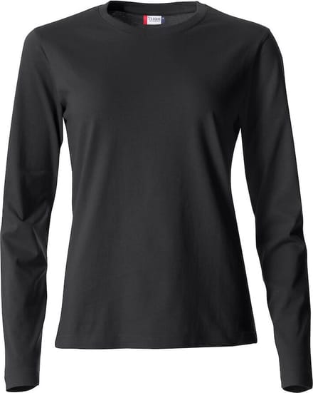 Clique Basic-T L/S Women 029034 - Zwart - M