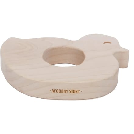 Houten bijtring kleine eend Wooden Story