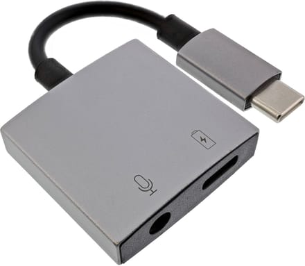 InLine® USB-C audio adapter, USB-C naar female 3,5mm + PD 30W