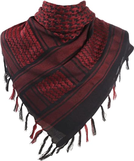 Zwarte Arabische Shemagh Sjaal - Keffiyeh / Arafat Stijl Doek