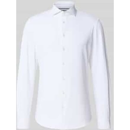 slim fit zakelijk hemd met haaikraag