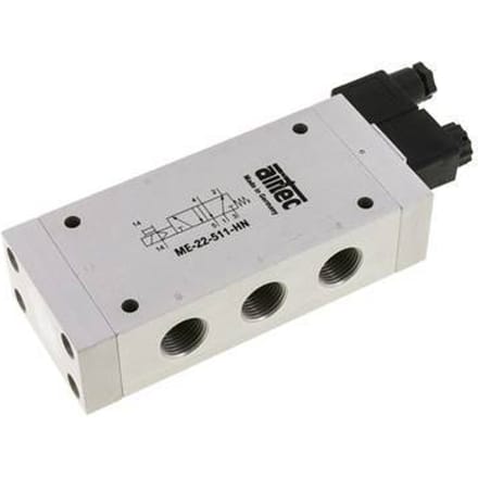 5/2 G1/2'' (G1/8'') Magneetventiel Extern 24V DC 0-10bar/0-140psi Airtec