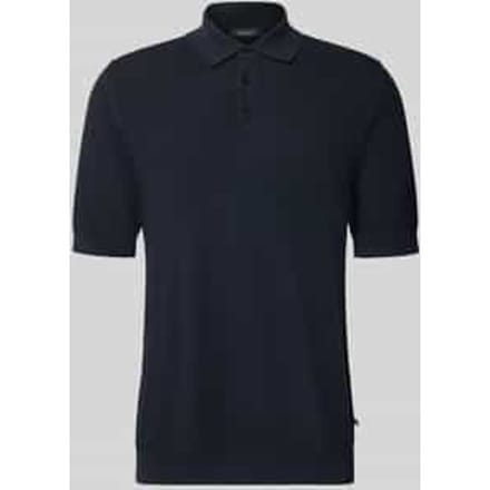 Slim fit poloshirt van katoenmix in tricotlook