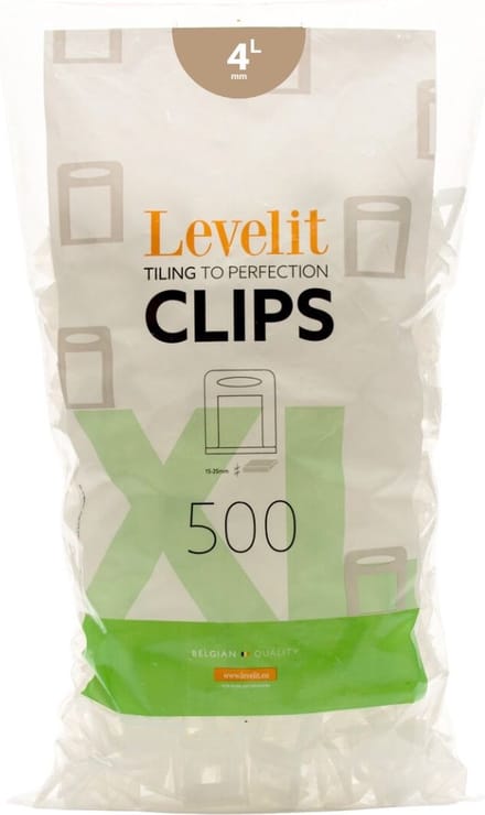 XL by Levelit - Leveling Clips XL - 4mm - 500 stuks - 15-25mm tegeldikte