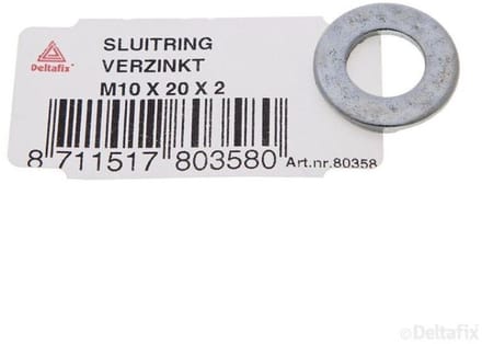 Deltafix - Sluitring m10 20x2 vz