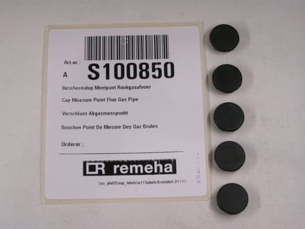 Remeha Meetstop EPDM zwart (5x), S100850