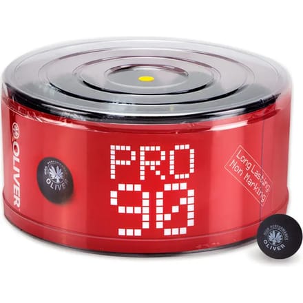 Oliver box 24stuks Pro90 squashballen - rode stip