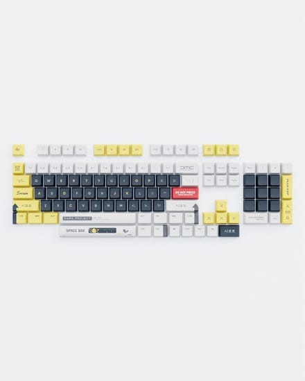 Dark Project - KS-2036 PBT - Keycaps - Wit/Geel - ENG
