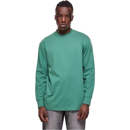 Urban Classics - Tall Tee Longsleeve shirt - S - Groen