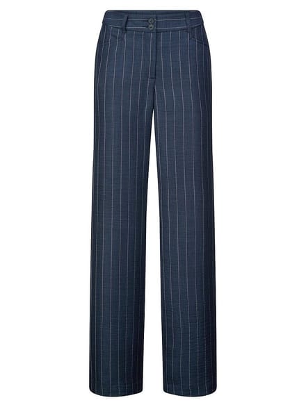Wide Fit-broek Van Peter Hahn blauw