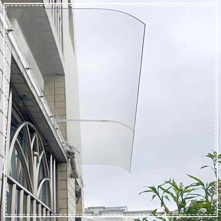 Deurluifel - Regenscherm Overkapping - Droog Buiten - Slagvast Polycarbonaat - 50x200cm - Transparant