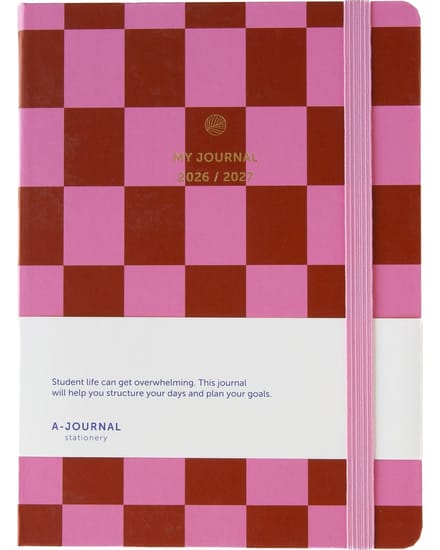 My Journal - Schoolagenda 2026-2027 - A5 - Geruit roze