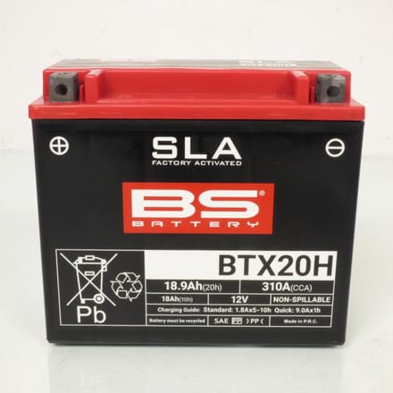 Accu SLA BS Battery voor Tweewieler Harley Davidson YTX20H / 12V 18.9Ah Nieuw