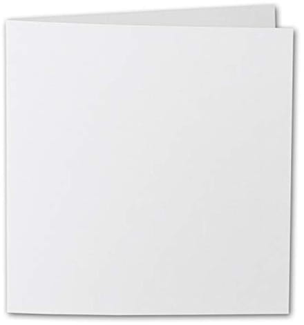 Vierkante Vouwkaarten 155 x 155 mm - 220 g/m2 - 100 Stuks - Bloemwit