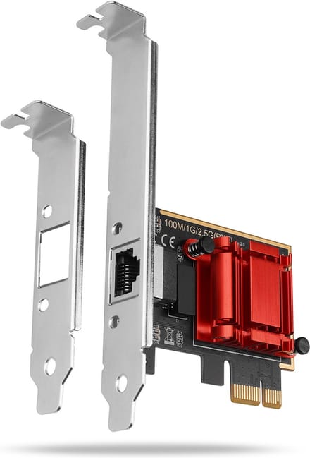 AXAGON PCEE-G25 - PCIe Adapter - 2.5 Gigabit Ethernet - Realtek RTL8125 - RJ45 - Low Profile + Standaard Beugel