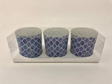 J-Line set van 3 theelichthouders dia 7cm