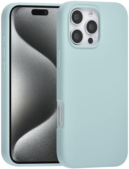 TUNIQ - Backcase iPhone 16 Pro Max - Premium Liquid silicone - Licht Blauw