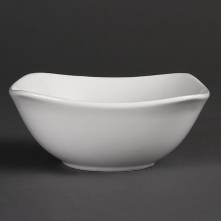Olympia Whiteware afgeronde vierkante schalen 14cm (12 stuks)