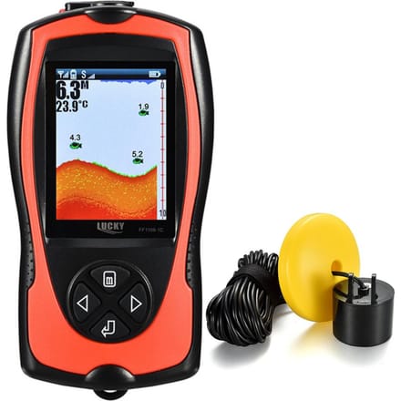 LUCKY FF1108-1CT Draagbare Visvinder 100M300FT Diepte Visalarm Bekabelde Visdetector Wired-US plug oranje