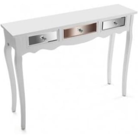 Console - VERSA - SPIEGEL - Wit - 3 lades - 106,5x25x80,5 cm wit